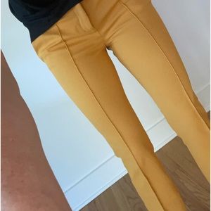 Diane Von Furstenberg yellow orange(?) cropped straight leg pants